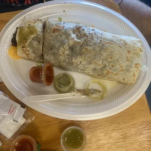 a plate of food on a table