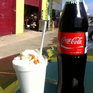 Cup of corn with all the fixins. The best!