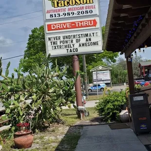 Sign in the front