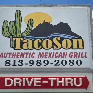 Tacoson Mexican grill sign