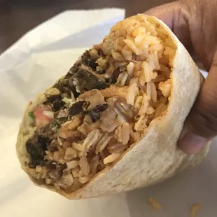 Half of a burrito panzon. This is huge. Glad I split it.