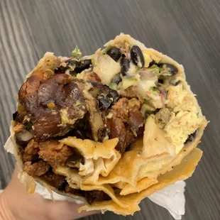 Chorizo breakfast burrito