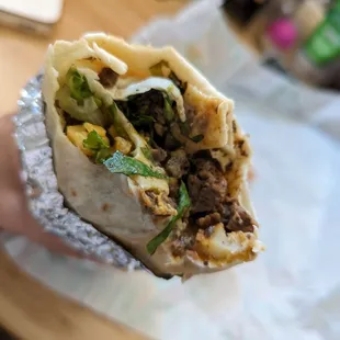 California burrito with carne asada