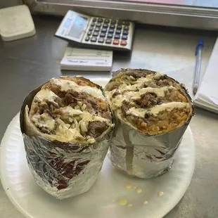 Surf and turf burrito