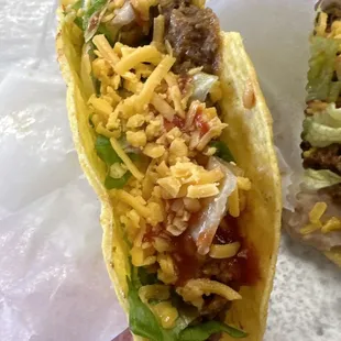 Beef hard shell taco