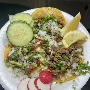 Asada taco, pastor taco