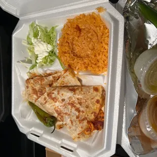 a variety of food items