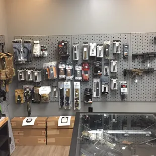 In stock magazine, sling and competition shooting target selection