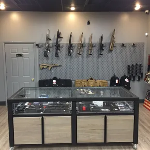 Optics case and AR wall