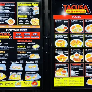 Interior Signage Lit Menu