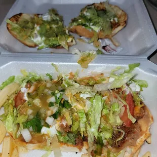 Barbacoa Torta and Fries! The meat on the bottom right was 90% of the meat.