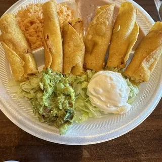 6. 3 Chicken Flautas