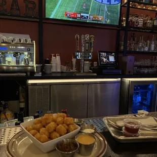 Loaded tots with everything on the side because of picky eater.