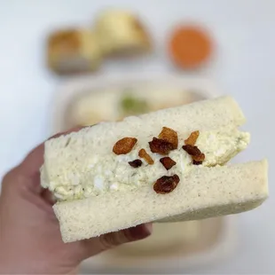 Tamago Sando w/ fried onions | $14