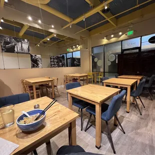 Small dining area with enclosed kitchen