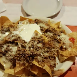 Meat nachos.... Delicious!!