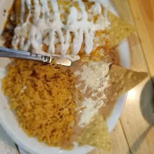 Chicken Enchilada Plate