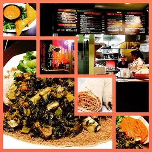Montage of images from Tadu Ethiopian Kitchen