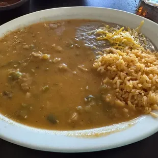 Green chili pork lunch
