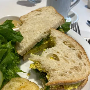 a sandwich and chips