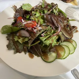 a plate of salad