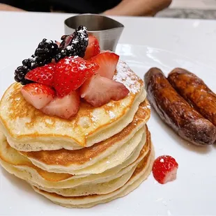 Pancakes with sausage