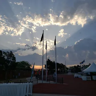 Great sunrise before we start set up for the game