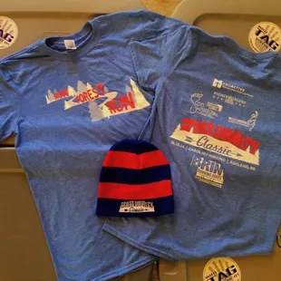 Here is a look at the &apos;Run Forest Run&apos; shirts &amp; beanies Tag Ink &amp; Thread did for our Cross Country Classic race.