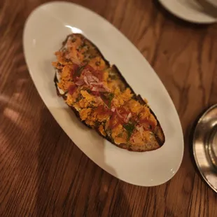 Smoked salmon bruschetta