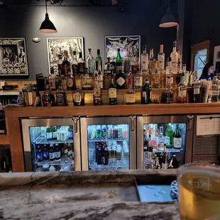 a beverage on a bar