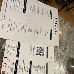 The menus