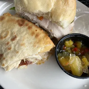 Half Angry Bird Sandwich / Half Meltdown Melt
