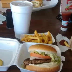 Burger, fry, drink. Prefection.