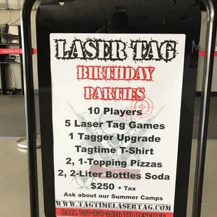 Birthday party package