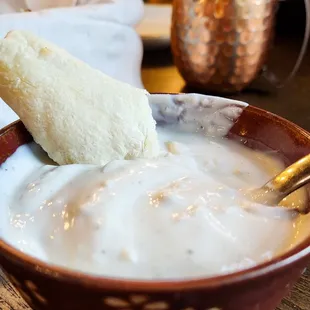 Yogurt and shallot dip