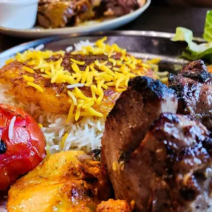Lamb, chicken and tadig rice
