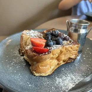 french toast with creme anglaise