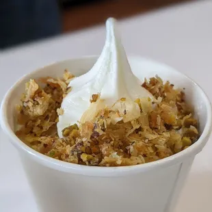 Their frozen Greek yogurt is so delicious! I love their Cai and Tahina bowls, my go-to, so fresh and flavorful.