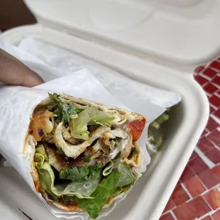 Chicken shawarma wrap