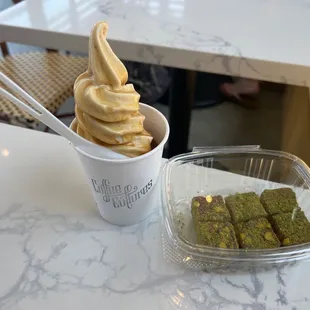 7/18/23 Turkish Delight from Tahina & coffee affogato from Coffee Cultures