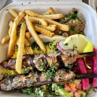 Salmon Kabob Plate