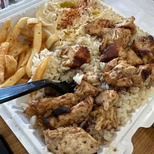 Chicken shawarma plate