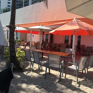 Beach side dining entrance.