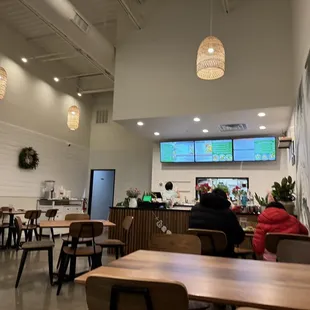 the interior of a restaurant