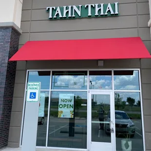 the front of the restaurant