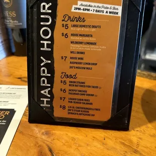 Great happy hour selection!