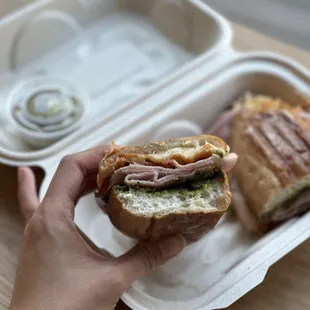 Ham and cheese sandwich