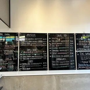 Fast casual menu board