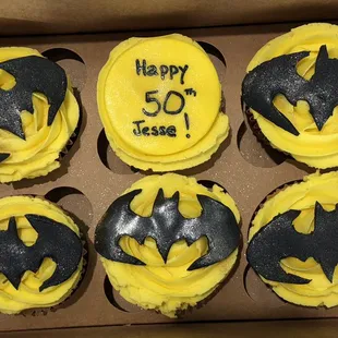 Batman birthday cupcakes