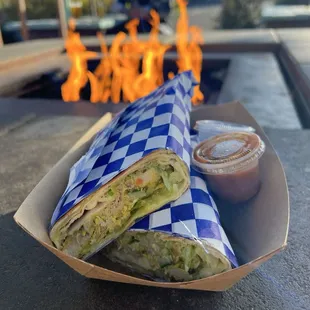 Orange chicken shawarma